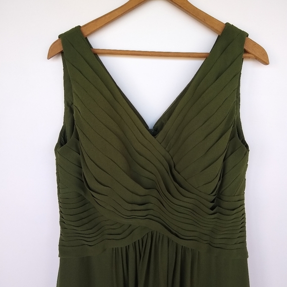 AZAZIE formal Olive green dress Womens size L - Picture 2 of 8
